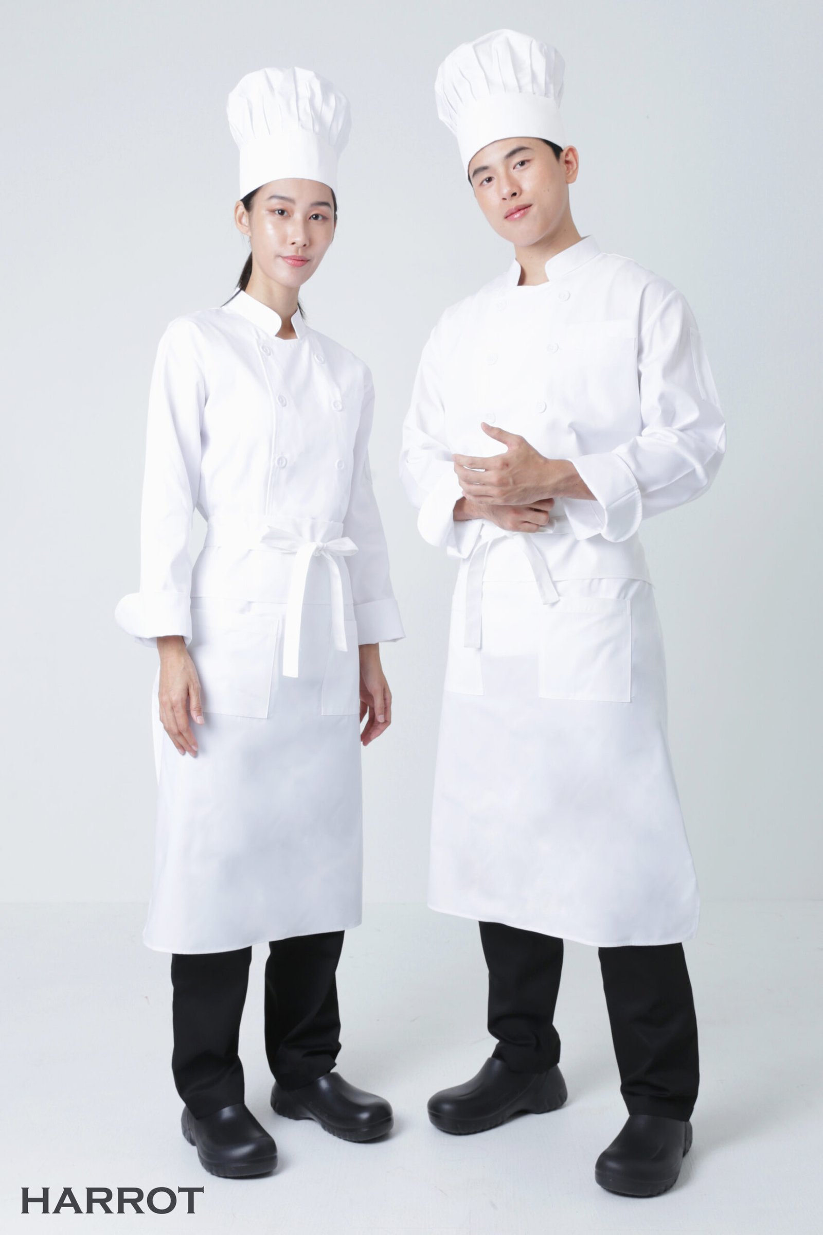 ผ้ากันเปื้อน ครึ่งยาว มีลิ้น สายยาวผูกหน้า