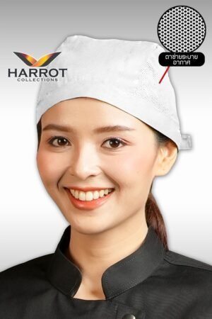 หมวกผูกเชือก แต่งตาข่าย