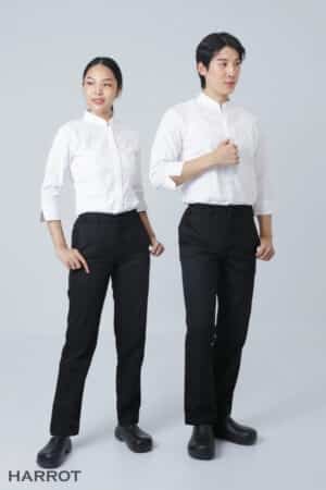 เสื้อพนักงานเสิร์ฟ คอจีน แขนยาว 4 ส่วน